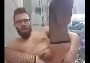 Italian guy play dildo in bath