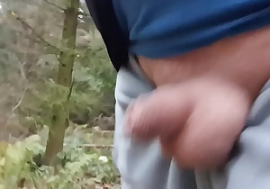 Little penis small dick outside outdoor flash show penis