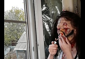 wife cigarette makeup zombie