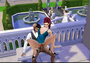 The sims 4, the groom fucks his mistress before marriage