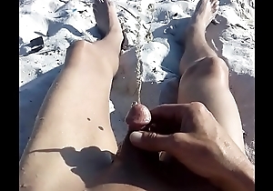 Nudist beach piss
