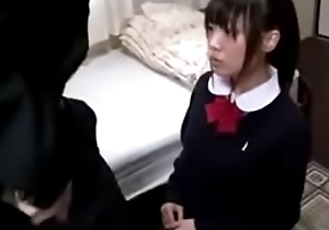 Schoolgirl On Her Knees Giving Blowjob For Schoolguy Cum To Mouth Spitting To Palm On Transmitted to Carpet In Transmitted to Ground