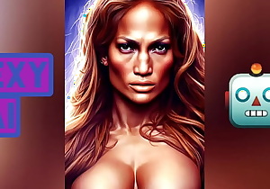 Jennifer Lopez huge tits and ass ,perfect body AI Art Tribute