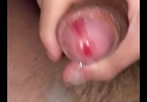 Jerking my cock for a big fat nut cumming everywhere!