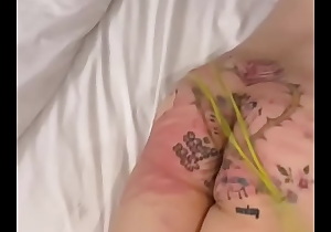 korean spanking, butt tattoo, asshole tattoo, slave, flameon femdom Cruel CBT Burn dick bdsm cigarette 15