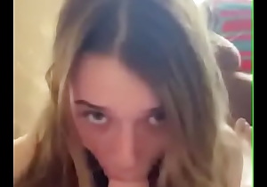 Hot blowjob from pierced college girl