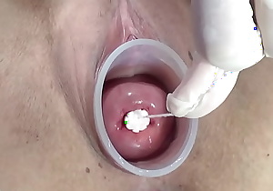Japanese Tampons insertion in Cervix and  Fucking with Objects