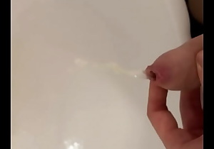 An extreme close up piss