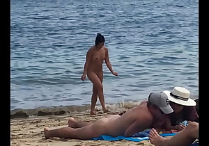 Lovely Naked Asian Girl on Beach