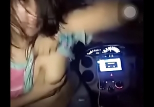 Desi boob shtick and dance in the matter of car