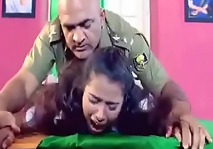 Army officer is forcing a lady on touching hard sex in his cabinet