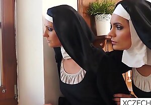 Crazy porn helter-skelter catholic nuns added to monster!