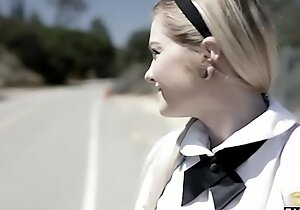 Schoolgirl teen Chloe Kindle offers anal beside fortuitous cadger