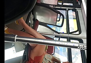 Sexy legs on bus