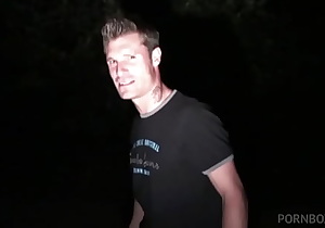 french twink fucked in the night by outdoor in cruising forest by bear dominant