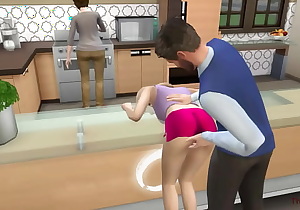 Sims 4, Stepfather seduced and fucked his stepdaughter