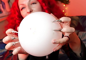 air balloons fetish video ASMR sounding - squeeze and pop balloons (Arya Grander)