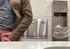 Caught jerking my cock in the walmart bathroom
