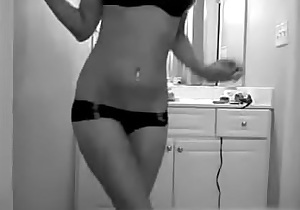 Sexy Striptease In Bathroom -