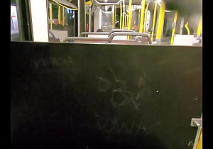 Joe strokes his cock on public bus