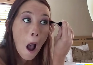 BrookeSkye do eyeliner in nude with sexy body