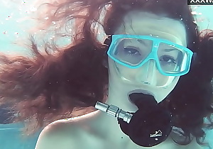 French girl Emi Serene swimming nude