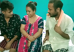 Hot Milf Aunty shared! Hindi latest threesome sex